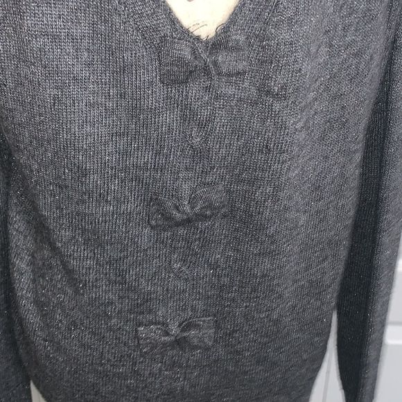 𝅺color Block Open Back Sweater Gray/Silver - Picture 4 of 13